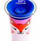 Munchkin Miracle 360 Wildlove Sippy Cup, 9 Oz, Red Fox