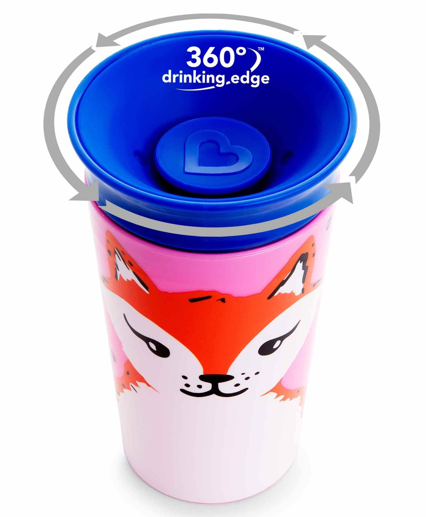 Munchkin Miracle 360 Wildlove Sippy Cup, 9 Oz, Red Fox