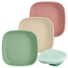 Re-Play Toddler Plates - 22 Oz. Deep-Walled Flat Kids Plates with Lid - Dishwasher & Microwave Safe - Made in USA - Set of 3-7.3