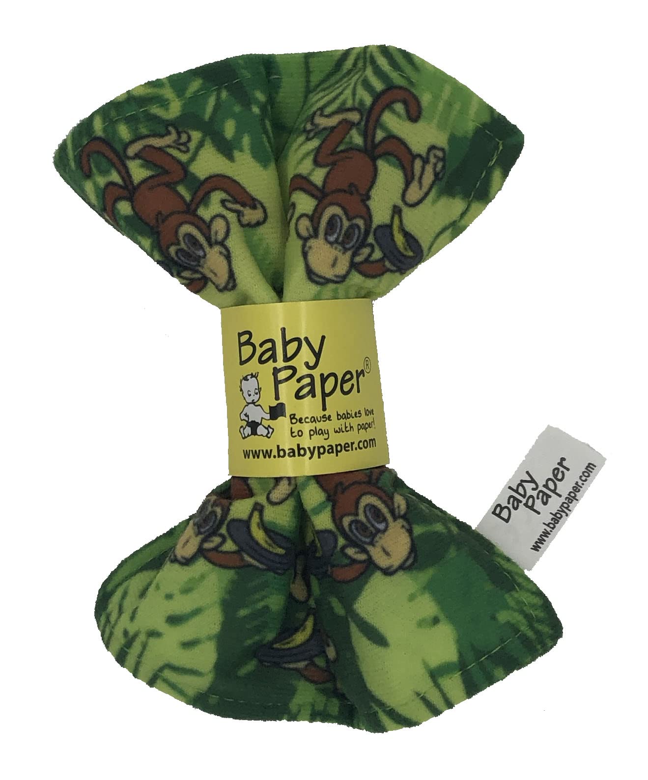 Original Baby Paper - Crinkle Teether and Sensory Toy for Babies and Infants | Jungle Print | Non-Toxic, Washable | Great for Ba