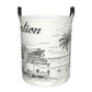 Pevtufa Summer Vacation Scene With Camping Van Foldable Laundry Basket Organizer,Fabric Clothes Toy Storage Basket Nursery Hampe