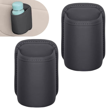 2Pcs Car Cup Holder Accessories, Car Bottle Holder for Front Seat, Black Detachable ClipOn Storage Organizer for Daily Commute 