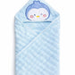 Hi mom Kids World Baby Hooded Towel, Blue, Soft Plush, Penguin Applique, Wrap Towel for Infants