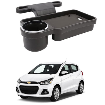 Oshotto (FT04) Foldable Car Auto Headrest Rear Back Seat Table Drink Food Cup Tray Holder Compatible with Chevrolet Spark  Bla