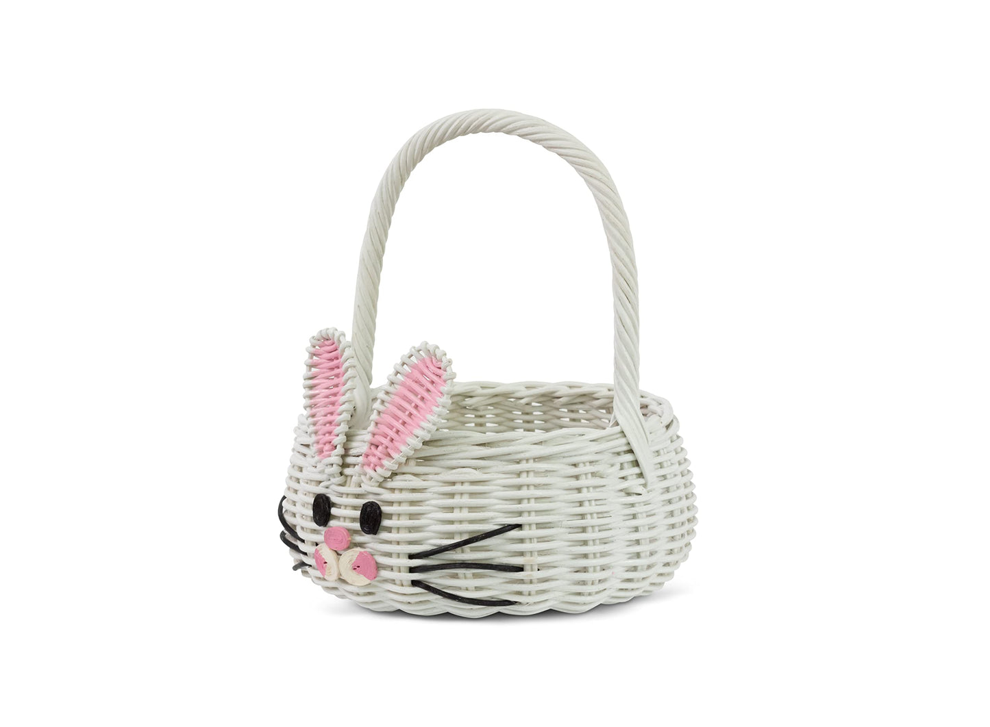 G6 Collection Hand Woven Bunny Rattan Wedding Flower Girl Basket Decorative Bin Home Decor Organizer Cute Handmade Handcrafted N