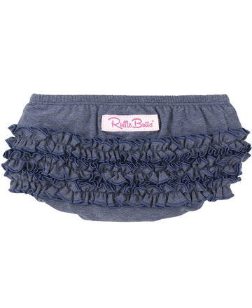 Rufflebutts Baby/Toddler Girls Baby Faux Denim Knit 6-12M