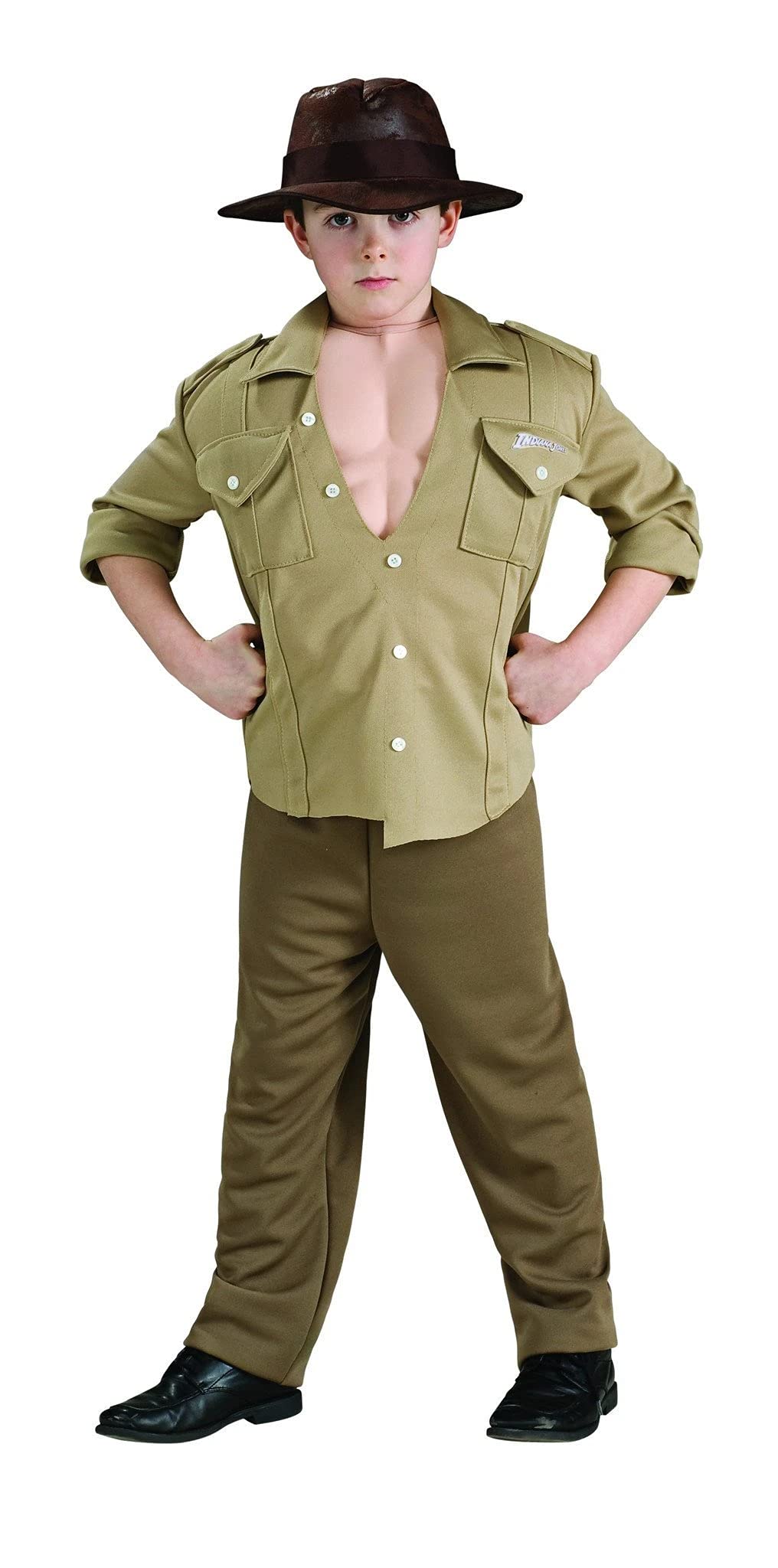 Deluxe Muscle Chest Indiana Jones Costume,Small 4-6