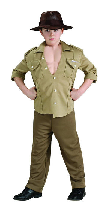 Deluxe Muscle Chest Indiana Jones Costume,Small 4-6