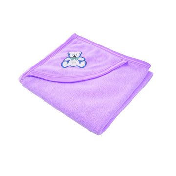 Aakriti Newborn Antipilling Hooded Baby Blanket Wrapper for Winter ||Blanket for Baby Boys and Baby Girls Pack of 1 (Purple)
