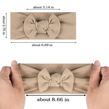 Jiahang Baby Bows Turban Knotted Head Wraps Hair Bow Headbands Stretchy Hair Bands 9Pcs For Newborn Infant Toddlers Girls (Qyb91
