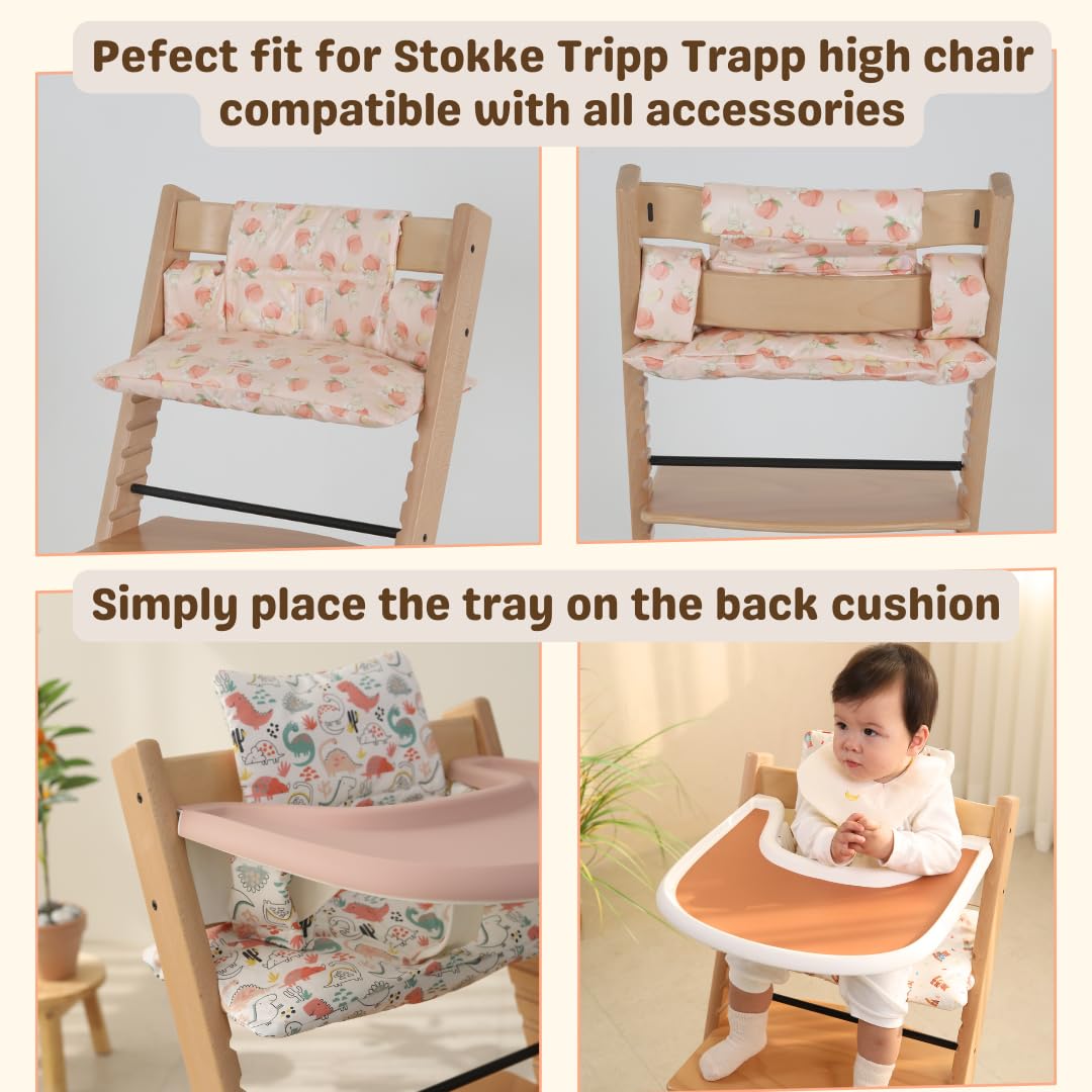 Gembebe Waterproof & Compatible Stokke Tripp Trapp Cushion Set - Easy To Clean - Made In Korea - 100% Cotton Stokke Tripp Trapp