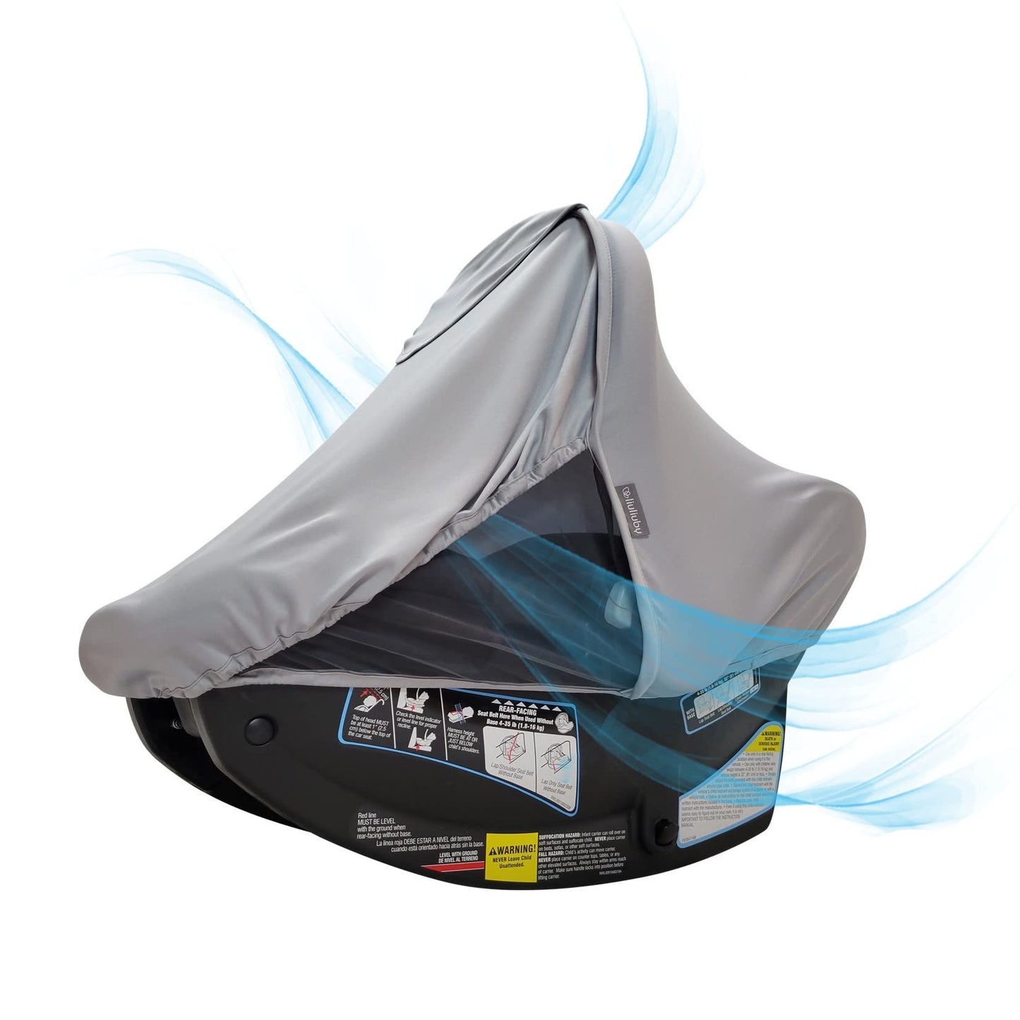 Summer Baby Car Seat Cover | 2-in-1 Breathable Carseat Sun Shade & Mosquito Net | UV Protection Lightweight Canopy Covers for In
