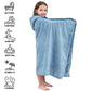 Hiturbo Kids Hooded Fleece Towel: Soft Plush Bath Blanket - Warm Swim Cover Up - 50'X30' Pool Beach Towel Wrap For 3-12 Yrs (B