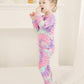 Vaenait Baby Kids Junior 100% Cotton Sleepwear Pajamas 2Pcs Set Tiedye-Mintpinkpurple-255 S
