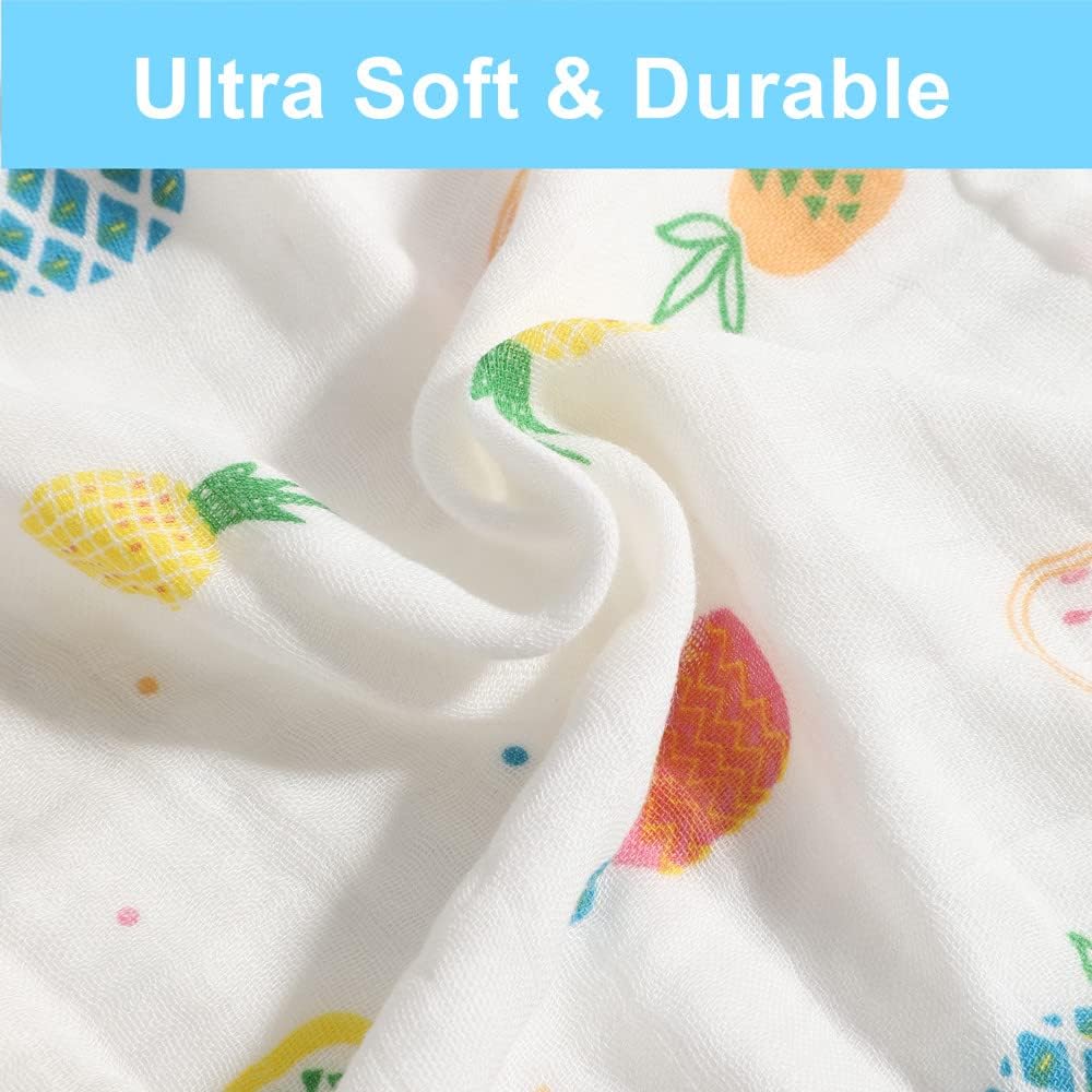 Norinori Baby Msulin Washcloths Newborn Face Towel - Baby Muslin Burp Cloths 10Pack Soft Absorbent Natural Cotton Wash Towel 10'