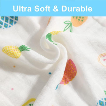Norinori Baby Msulin Washcloths Newborn Face Towel - Baby Muslin Burp Cloths 10Pack Soft Absorbent Natural Cotton Wash Towel 10'