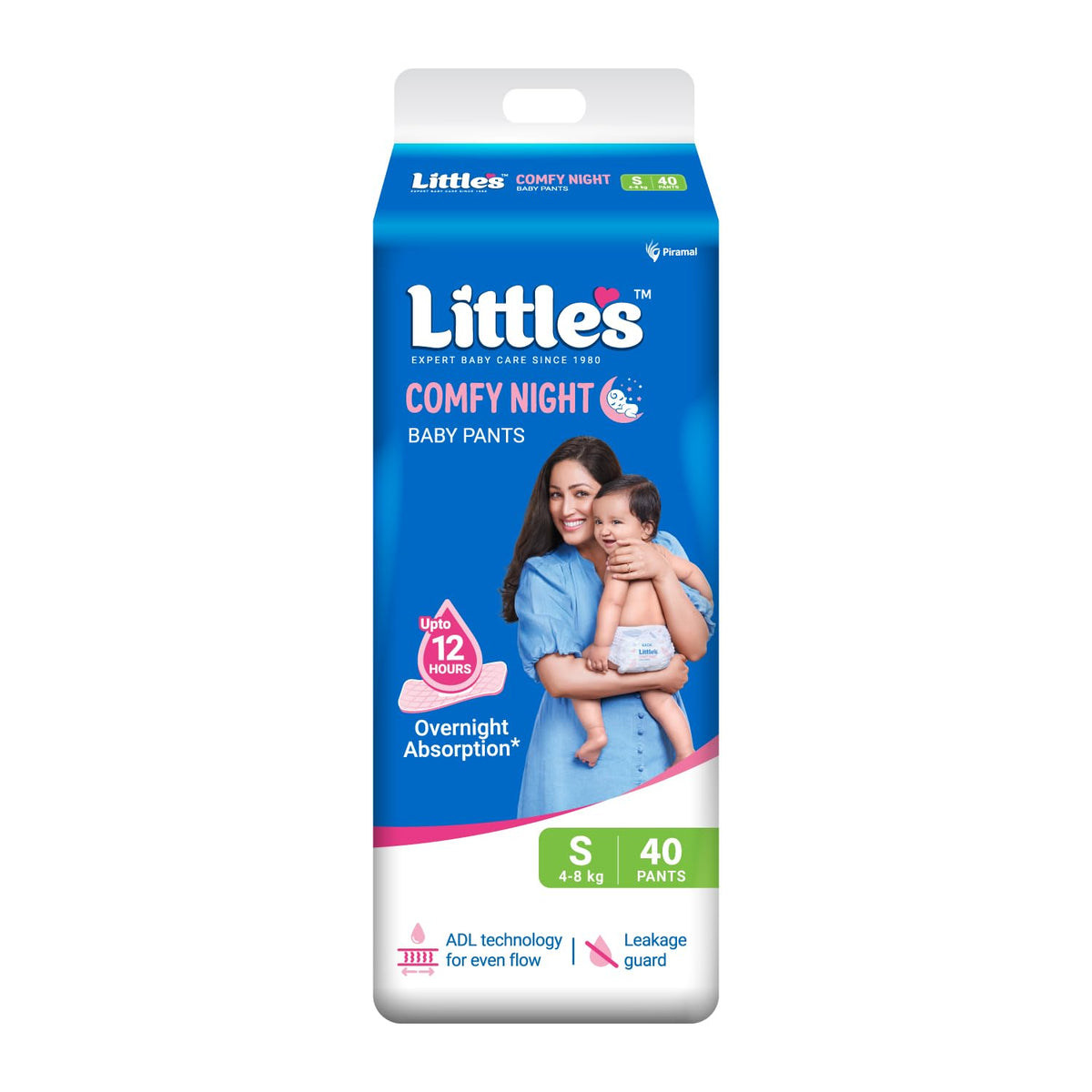 LittleS Baby Diapers S Size (Small) Pants Style | 48 Kg | 40 Count | Comfy Nights Baby Diaper Pants With Leakage Guard & Upto 