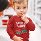 Loads Of Love Boys Valentines Day Shirt Toddler Valentine Long Sleeve Shirts 4T Red