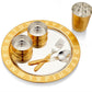 Bengalen Gold Plated Dinner Set With Corrugated Gift Box For Baby Rice Ceremony Annaprashan Sanskar Gifts For Boys Girls Birthda