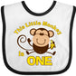 Inktastic Little Monkey 1St Birthday Boy Baby Bib White And Black 366B