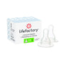 Lifefactory Bpa-Free Stage 1 (0-3 Months) Silicone Nipples, 2-Pack