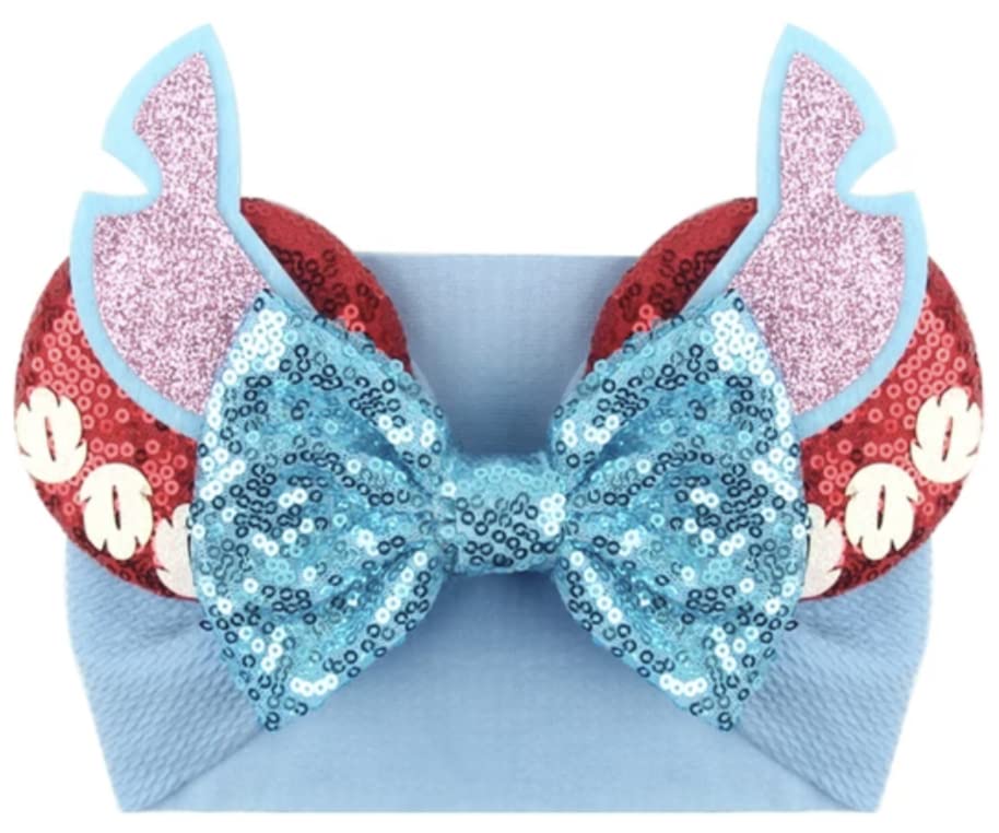 Clgift Minnie Ears Baby/Toddler Headband, Minnie Baby Ears, Minnie Ears Baby Headband, Toddler Headband (Lilo)