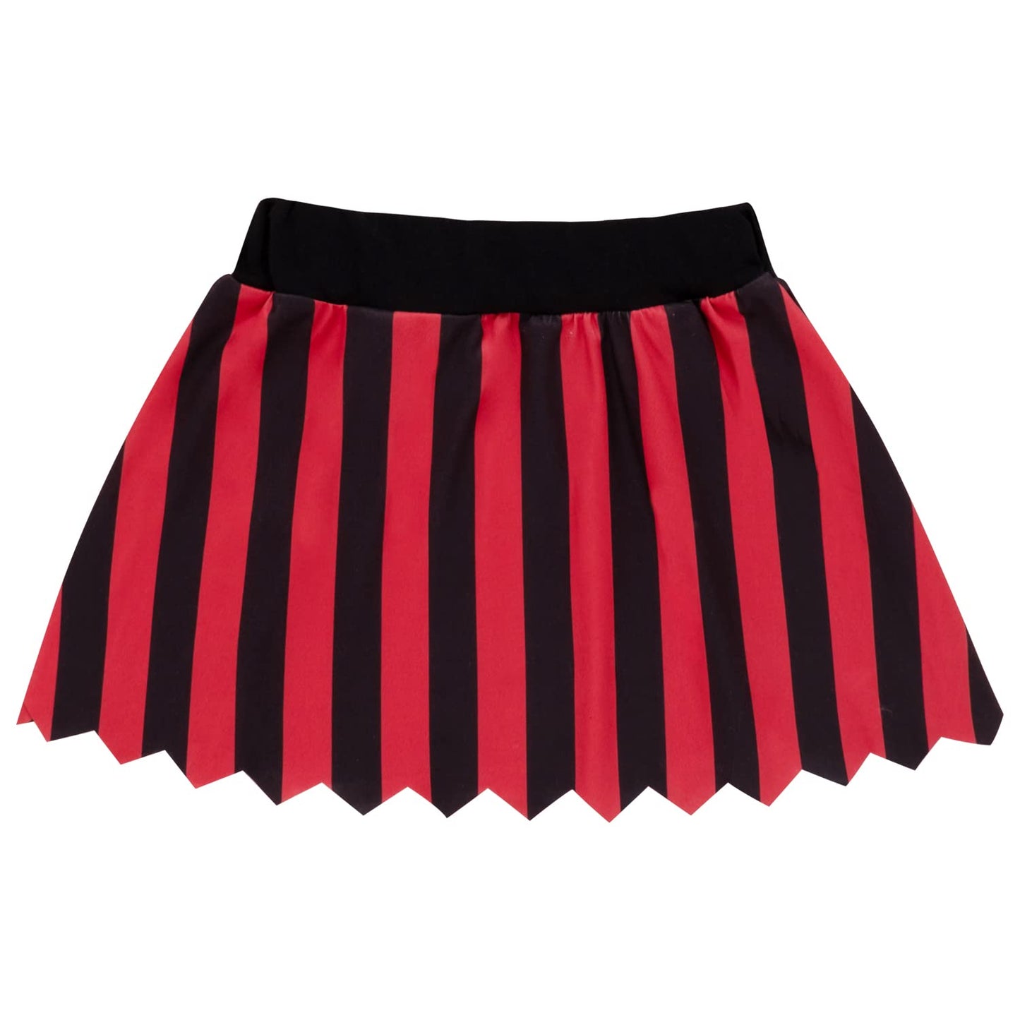 Auggle 3Pc Toddler Baby Girl Outfits Halloween Stripe Skirt Kid Pirate Short Sleeve With Head Scarf (Red, 2T)