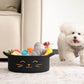Hichen Small Cat Storage Basket, Black Cute Basket For Toys, Dog Toy Basket, Woven Rope Basket For Organizing, Empty Gift Basket