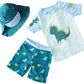 Baopteil Baby Toddler Boys Two Pieces Swimsuit Sets Kids Boy Bathing Suit Rash Guards Sunsuit Swimwear With Hat Upf 50+ Fba (Gre