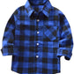 Kids Little Boys Girls Baby Red Plaid Flannel Long Sleeve Button Down Flannel Shirt Plaid Tops Girl Boy Clothes (2-3T, Blue)