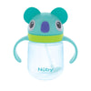 Nuby No-Spill Clik-it Silicone Straw Trainer Cup - 8 oz - 360 Weighted Straw Toddler Sippy Cup for 1+ Year Old - Koala