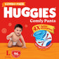 Huggies Comfy Pants Baby Diaper, Large (L) Size (914 Kgs), Pack Of 96 (32 Count, Pack Of 3)