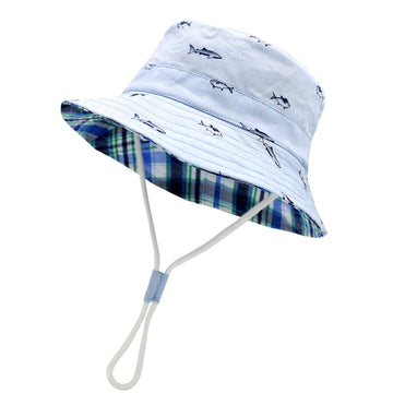 Sarfel Baby Sun Hat Toddler Summer Hats Upf 50+ Baby Bucket Hat Kids Beach Hats For Baby Boys Blue 18.9 '(48Cm)/6-12 Months
