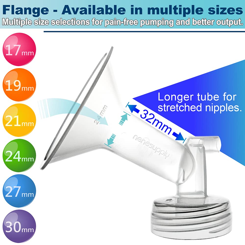 Nenesupply 24Mm Flange And Duckbil Valves Compatible With Spectra S1 Spectra S2 Breastpump Replacement To Spectra Pump Parts And