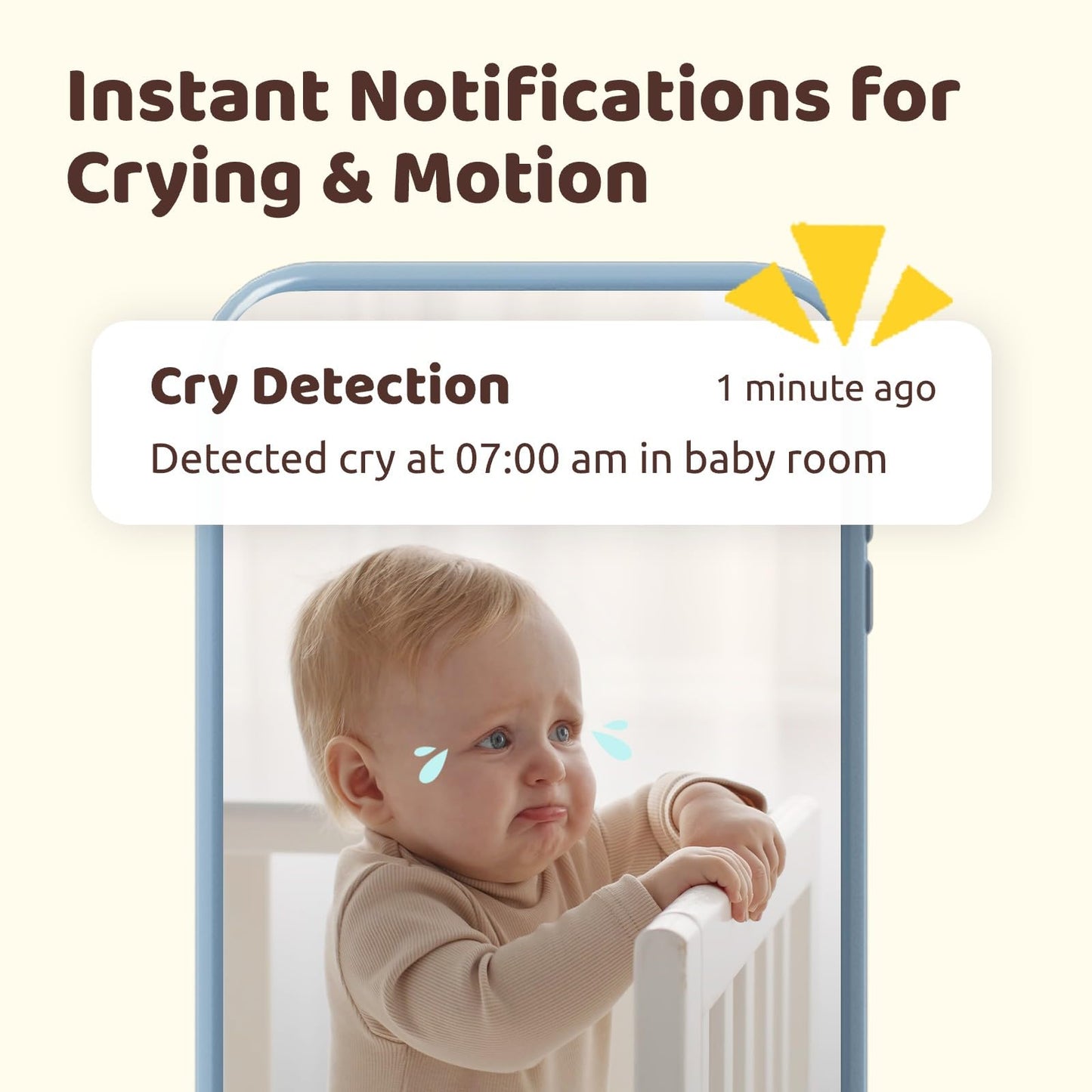 Netvue Peekababy Baby Camera Monitor Video - Baby Monitor With Camera And Audio, 5 ' Display, 2-Way Talk, 4 In 1 Bracket Meets