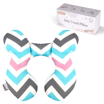Kakiblin Baby Neck Support Pillow, Infant Travel Pillow For Car Seat, Pushchair (Wave)