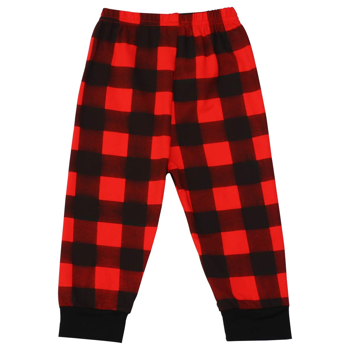 Auggle Infant Baby Boys Girls 3-Piece My First Christmas Snowflake Plaid Bodysuit (3-6 Months) Red