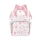 Workvalor Custom Pink Bow Baby Diaper Bag with Name - Personalized Nursing Travel Tote Backpack for Mom or Dad, Custom Name Baby