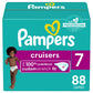 Pampers Cruisers Diapers - Size 7, One Month Supply (88 Count), Disposable Active Baby Diapers with Custom Stretch