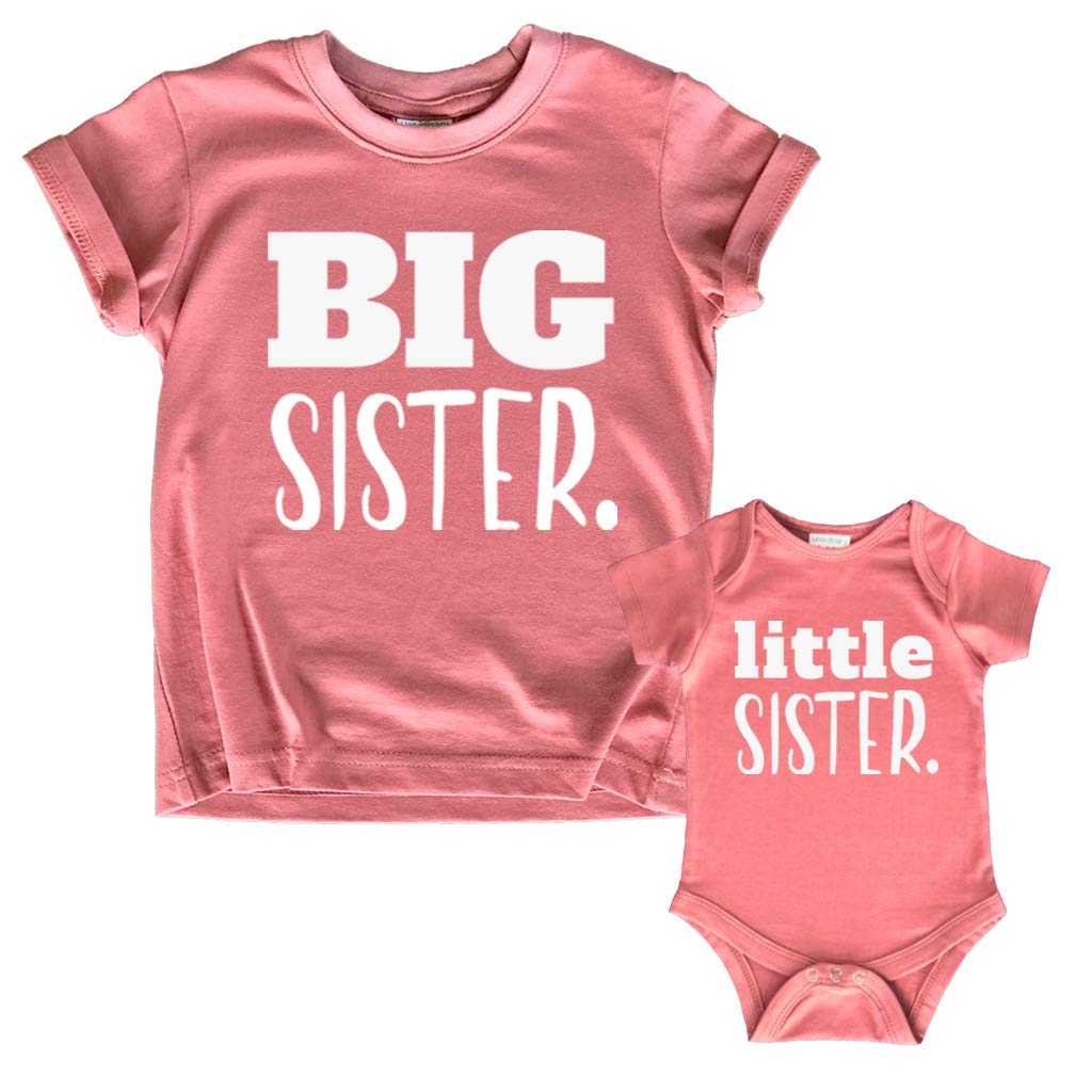 Big Sister Little Sister Matching Outfits Shirt Gifts Girls Newborn Ba – Cutebab WBBAPB08FGYJXG6