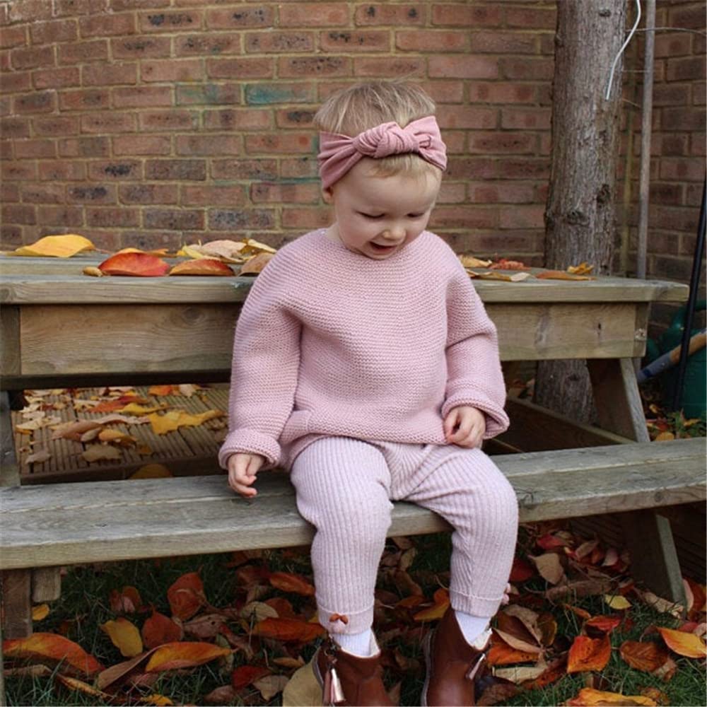 Sugarmelon Baby Headbands Stretchy Hairbands Hair Bow Elastics For Baby Girls Newborn Toddlers Infant Kids (Knot Headband Mauve)