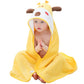 Michley Animal Hooded Baby Bath Towel Toddler Premium Cotton Absorbent Washcloth For Girls Boys 0-6T, Giraffe