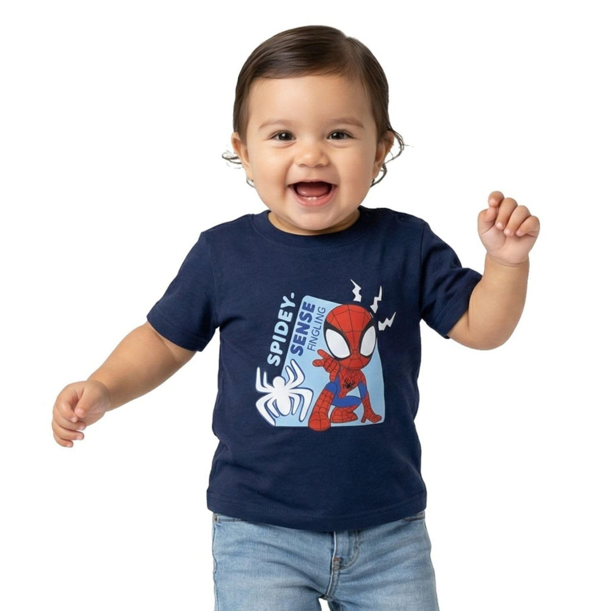 Nautinati Marvel Spiderman Baby Boys Graphic Printed Cotton TShirt | Age 3 Months  2 Years