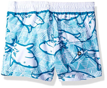 Osh Kosh Baby Boys' Beware Of Sharks Short Sleeve Rash Guard Set, Turquoise, 24 Months