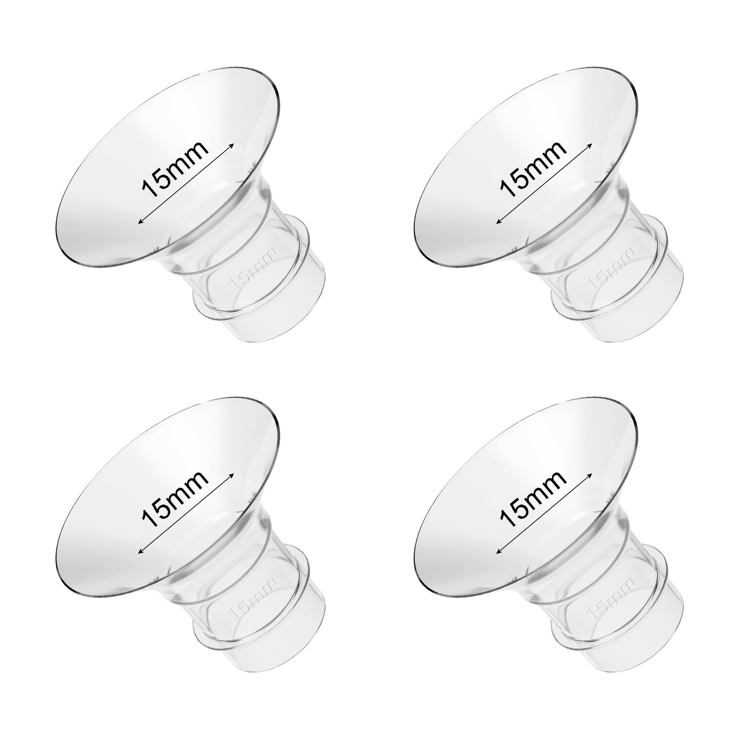 Gotocut Flange Inserts 15Mm 4Pcs Compatible With Elvie Medela Willow Go Bellababy Spectra 24Mm Flange/Shields Wearable Breast Pu