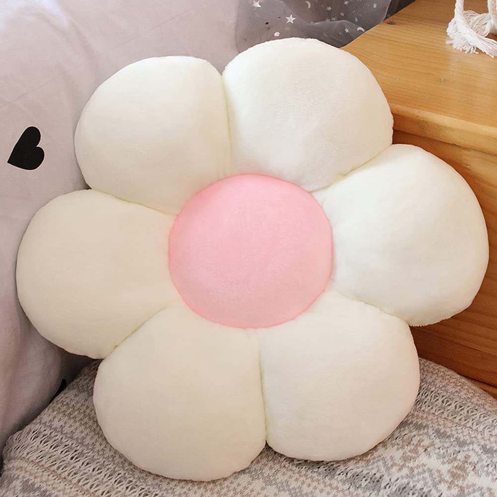 Avshub Sunflower Shaped Cushion Cover 25 Cm | Round Pillow For Comfort & Back Support | Fluffy, Washable, Breathable Decorative 