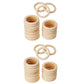 Merishopp 40 Pieces Wholesale Natural Wood Rings Loops Diy Painting Wood 70&60Mm| Baby Teether Toy | BpaFree Teether
