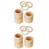 Merishopp 40 Pieces Wholesale Natural Wood Rings Loops Diy Painting Wood 70&60Mm| Baby Teether Toy | BpaFree Teether
