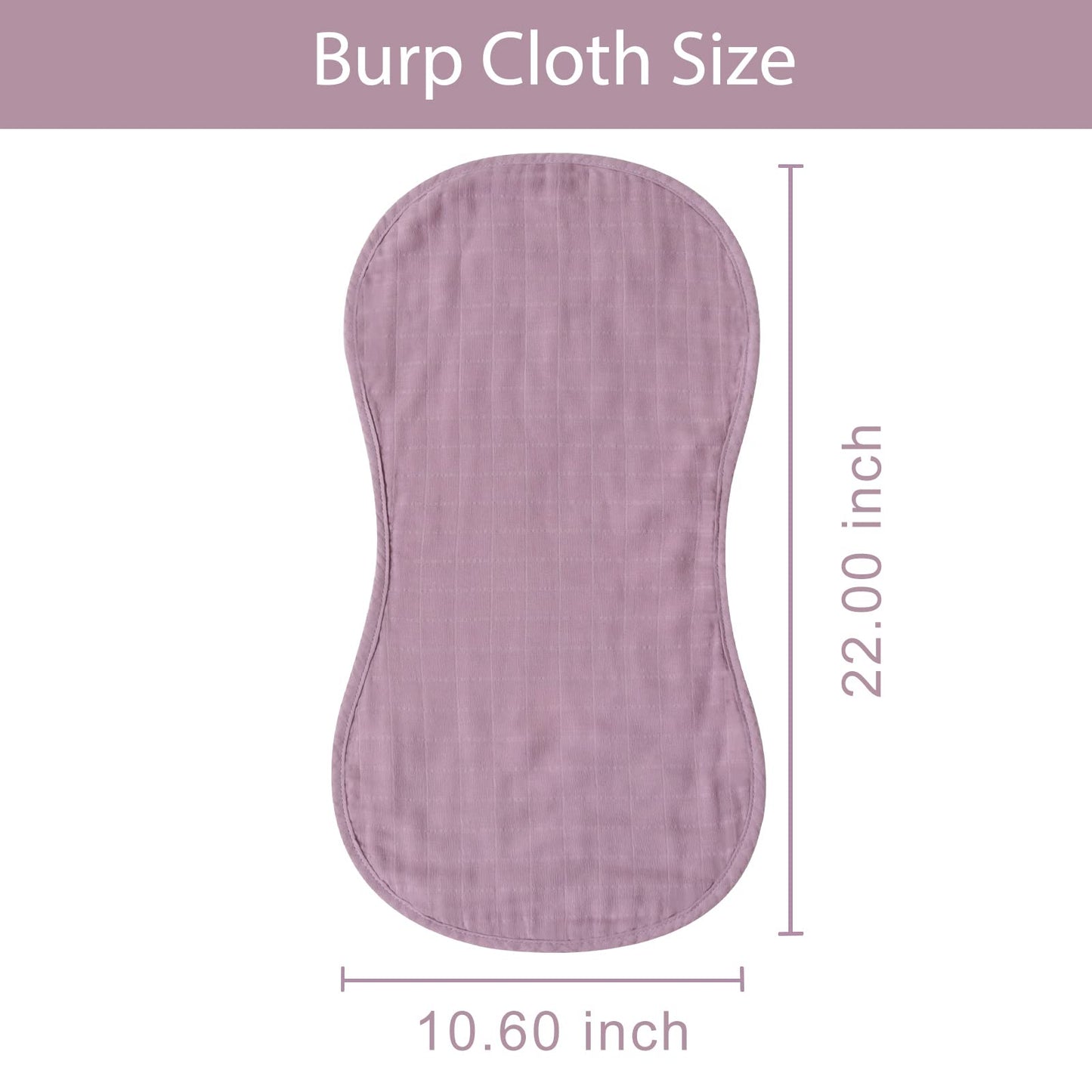 Lifetree Muslin Baby Burp Cloths - Ultra Soft 2 Pack Organic Cotton Large 22 ' ' By 10 ' ' Absorbent Milk Spit Up Rags - Burping