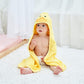Hiphop Panda Bamboo Hooded Baby Towel - Soft Hooded Bath Towel For Babie, Toddler,Infant, For Boy And Girl - (Yellow Duck, 30 X